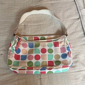 Kate Spade Multicolor Geometric Canvas Shoulder Bag